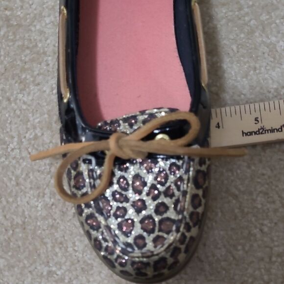 Sperry Women's Topsider Leopard Print Loafers - Black and Tan Sz 11M - Picture 9 of 9